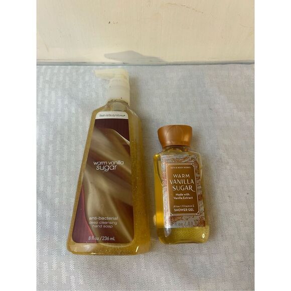 Warm vanilla sugar bath & body anti-bacterial hand soap/ shower gel lot - Picture 1 of 2